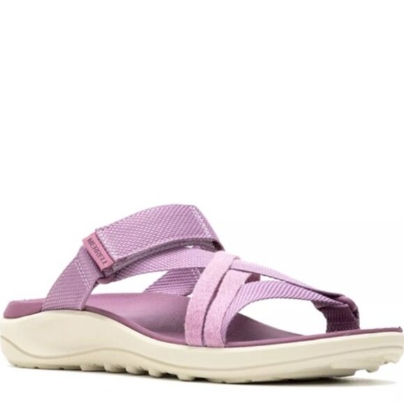 Merrell District 4 Mendi Sandals Slip On Wedge Mauve Size 8 NEW - Picture 1 of 7